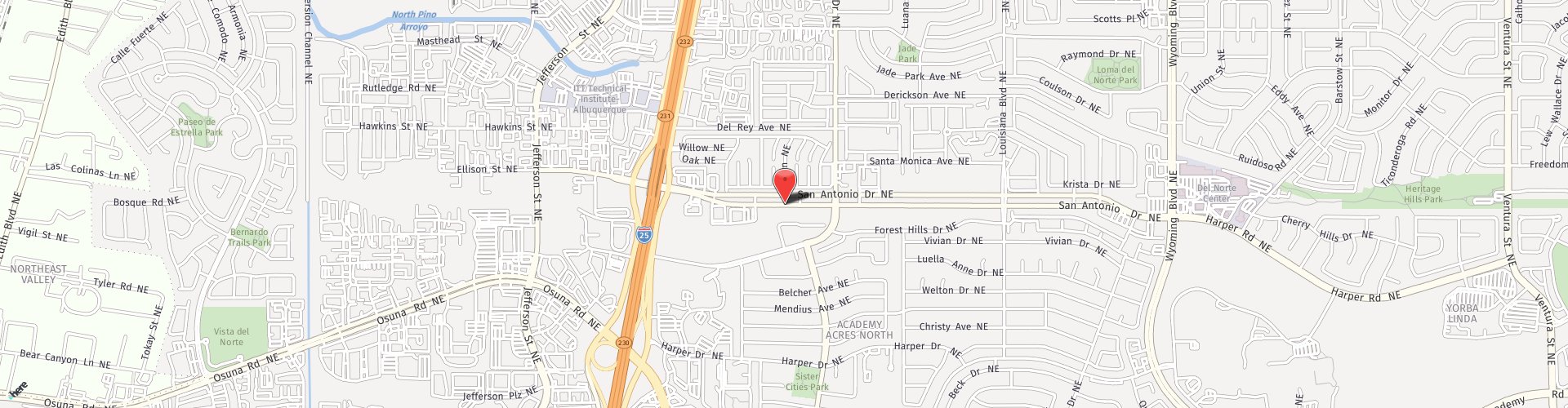 Location Map: 5700 San Antonio Dr NE Albuquerque, NM 87109